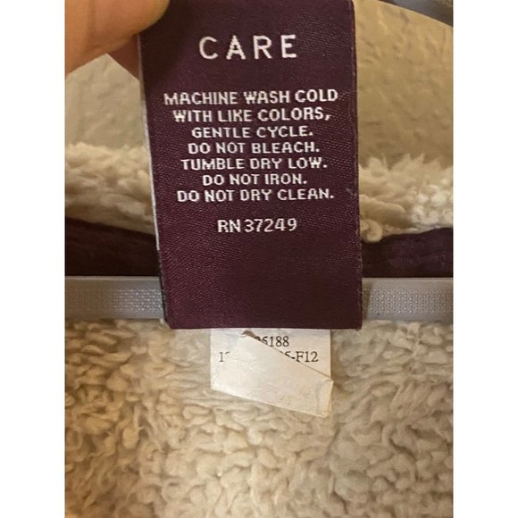 REI Sweater Womens Purple Green Sherpa Lined Hiking Outdoors Casual Ladies Sz M - Picture 7 of 10